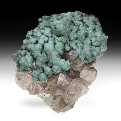 Malachite with Quartz