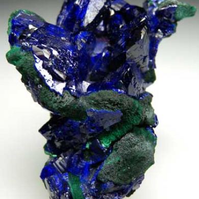 Azurite with Malachite