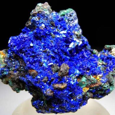 Azurite with Malachite