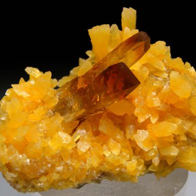 Barite on Calcite