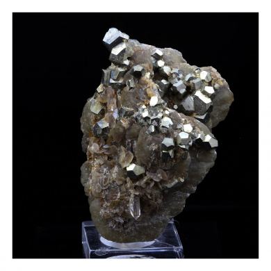 Siderite, Quartz, Pyrite.