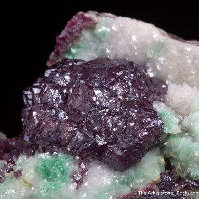 Cuprite with Dolomite and Malachite