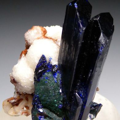 Azurite with Smithsonite