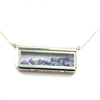 Raw Tanzanite Necklace.