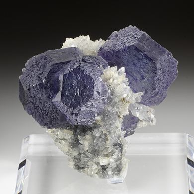 Fluorite with Calcite, Quartz