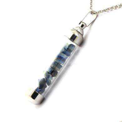 Raw Kyanite necklace.