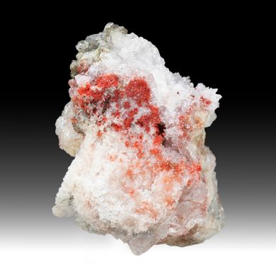 Cinnabar with Calcite, Gypsum