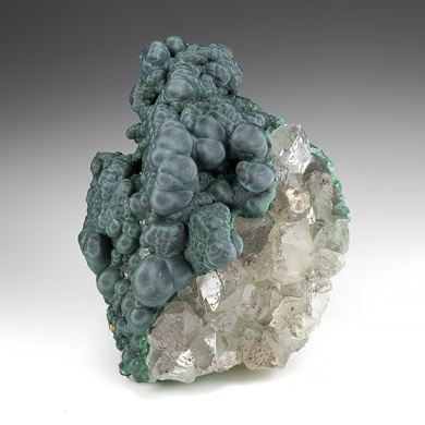 Malachite with Quartz