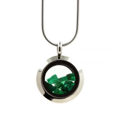 Raw Emerald necklace.