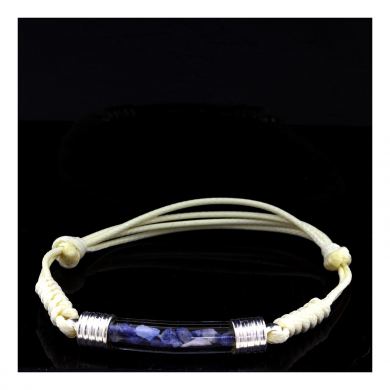 Benitoite crystal bracelet.