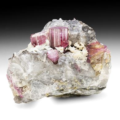 Elbaite with Quartz, Feldspar