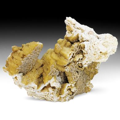 Smithsonite after Calcite with Hemimorphite