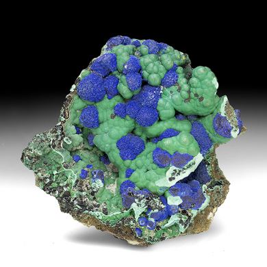 Azurite with Malachite