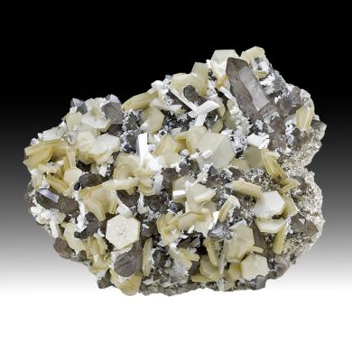 Calcite with Quartz, Laumontite