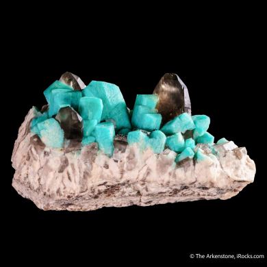 Microcline var. Amazonite with Smoky Quartz