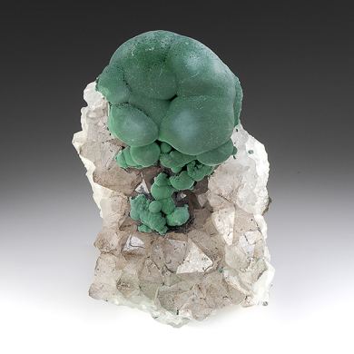 Malachite with Quartz