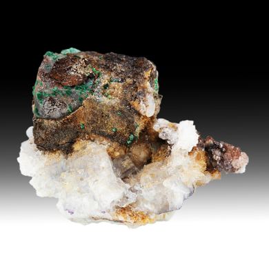 Anglesite replacing Galena with Fluorite, Quartz