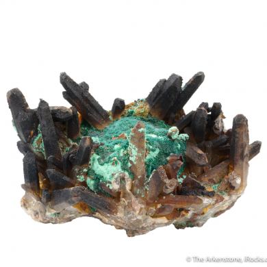 Malachite with Quartz