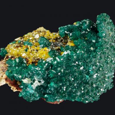 Dioptase with Mimetite