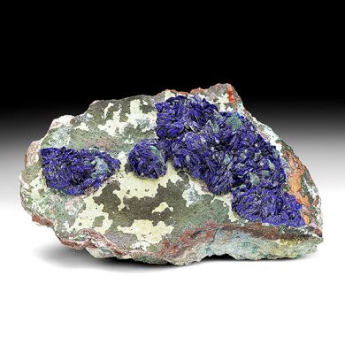 Azurite with Malachite