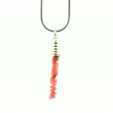 Raw Spinel necklace.