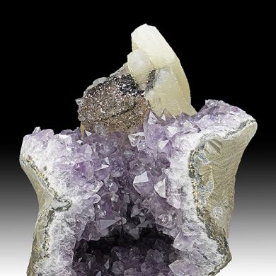 Calcite with Quartz, Hematite