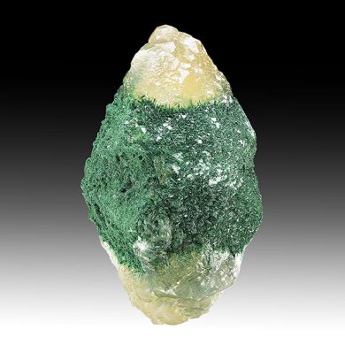 Malachite with Calcite