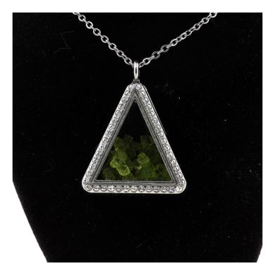 Raw Peridot necklace.