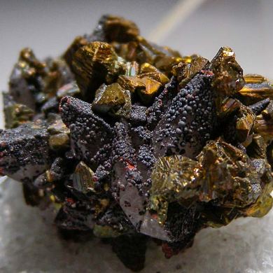 Chalcopyrite on Calcite