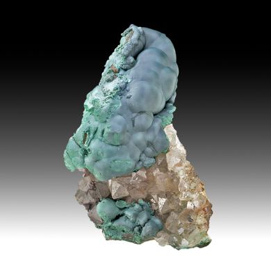 Malachite with Quartz