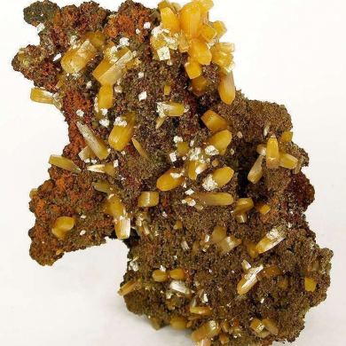 Wulfenite With Calcite