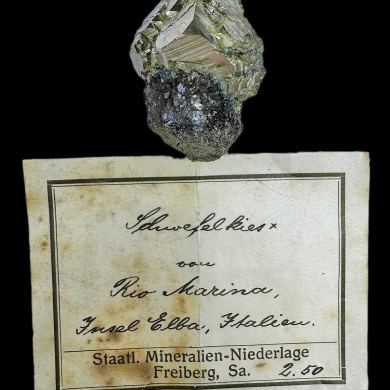 Pyrite, hematite ELBA – OLD LABEL