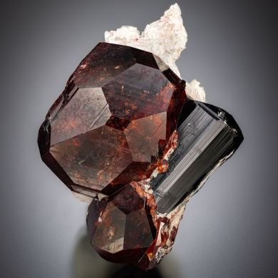 Spessartine Garnet and Schorl