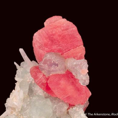 Rhodochrosite with Fluorite and Quartz