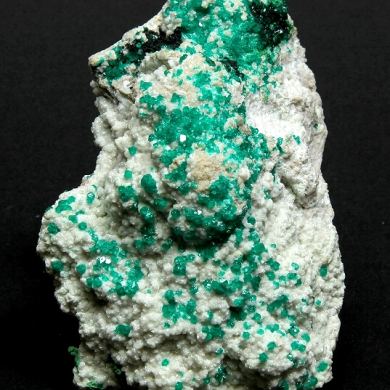 Dioptase on Smithsonite