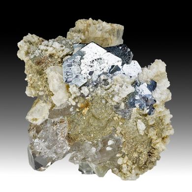 Hematite with Quartz, Rutile