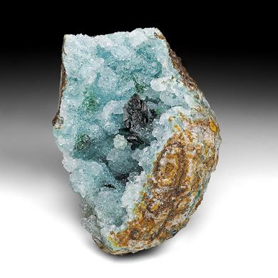 Clinoatacamite with Chrysocolla, Quartz