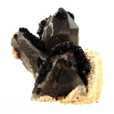 Goethite, Smoky Quartz.