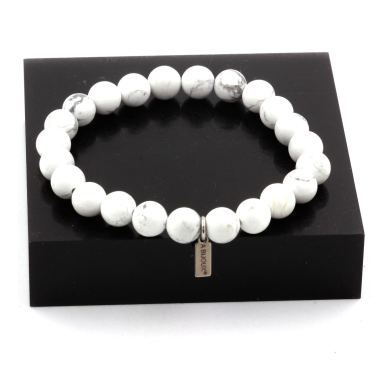 Howlite Bracelet 8 mm Beads.