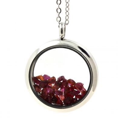 Raw Ruby necklace.