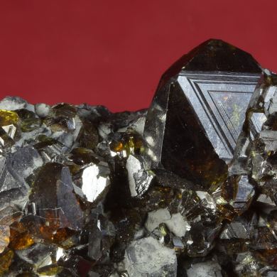 Sphalerite ( var. Cleophane ) on Galena