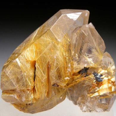 Rutile, Hematite in Quartz