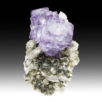 Fluorite with Quartz, Muscovite