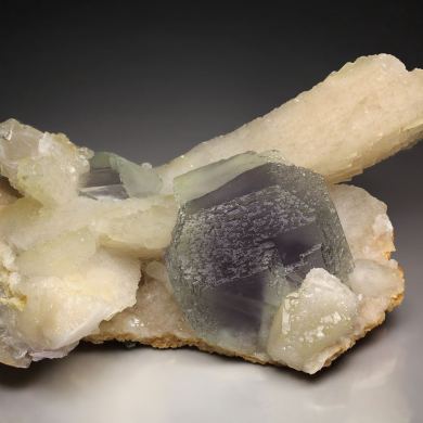 FLUORITE with PHANTOMS, CALCITE