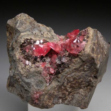 Rhodochrosite with Fluorite