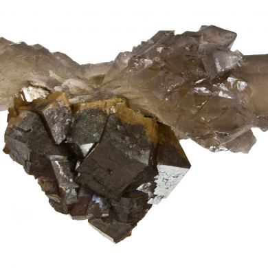 Smoky Quartz on Garnet