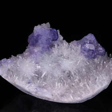 FLUORITE on QUARTZ - China