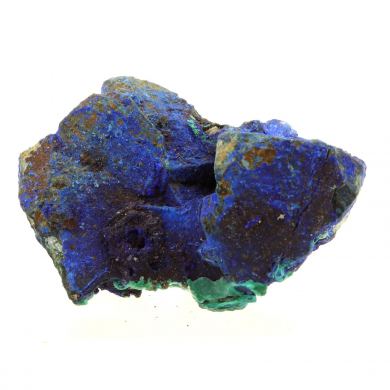 Tetrahedrite pseudomorphosed in Azurite.