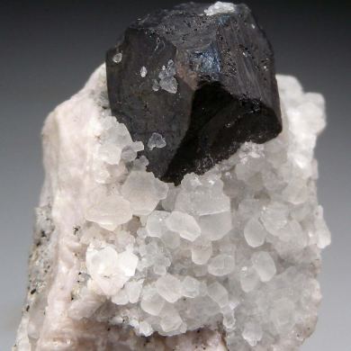 Bornite on Calcite