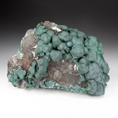 Malachite with Quartz